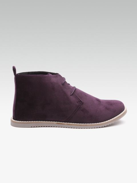 

Carlton London Women Burgundy Solid Mid-Top Flat Boots