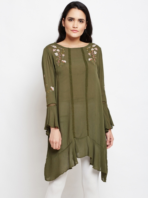 

Oxolloxo Green Embroidered Tunic