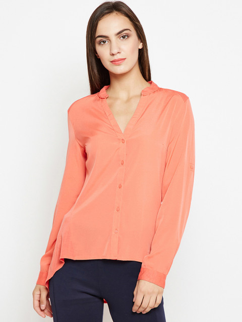 

Oxolloxo Mint Passion Orange Gran Collar Shirt, Coral