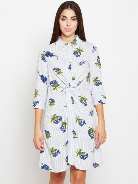 

Oxolloxo Women Off-White Printed Shirt Dress
