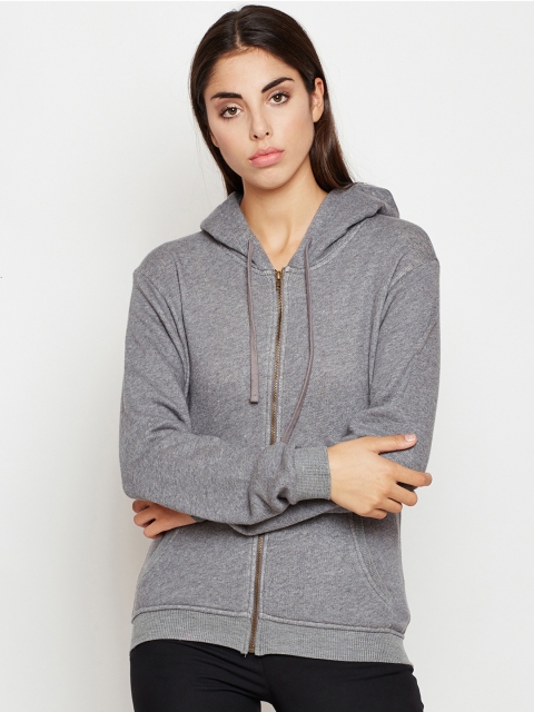 

Oxolloxo Women Grey Solid Sweatshirt