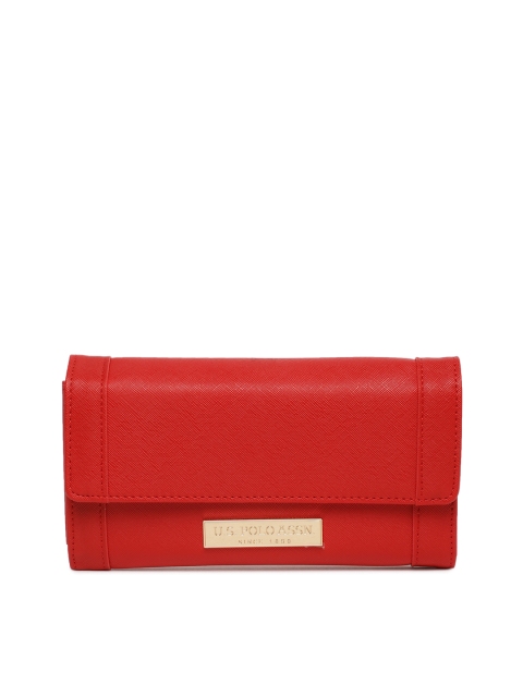 

U.S. Polo Assn. Women Women Red Solid Three Fold Wallet