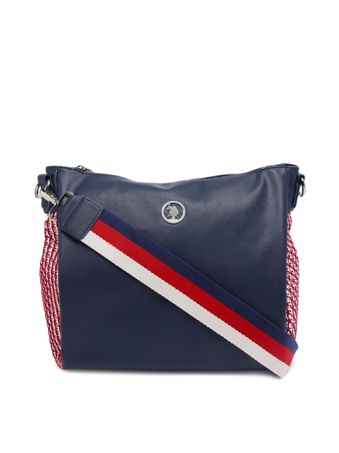 

U.S. Polo Assn. Women Navy Blue Solid Sling Bag
