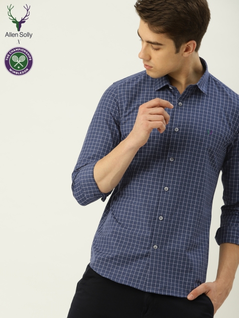 

Allen Solly Sport Men Blue & White Slim Fit Checked Casual Shirt