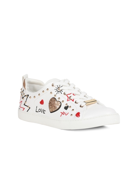 

ALDO Women Navy Blue Sneakers, White