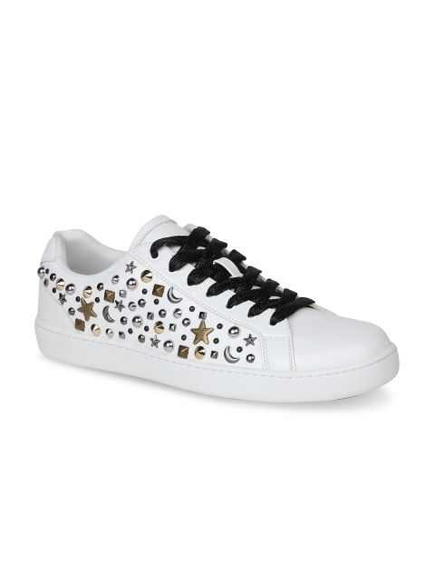 

ALDO Women White Embellished Sneakers