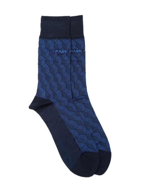 

Park Avenue Men Blue Patterned Above Ankle Length Socks