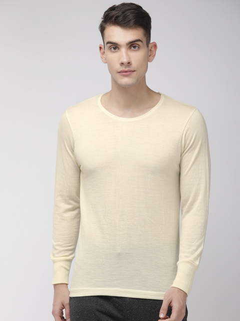 

Park Avenue Men Cream-Coloured Solid Thermal Top