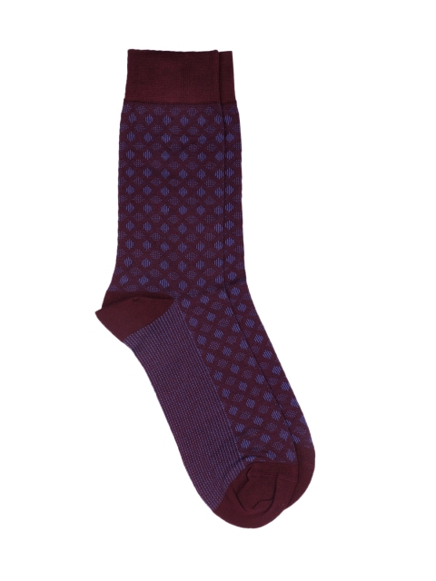 

Park Avenue Men Brown & Blue Patterned Above Ankle Socks