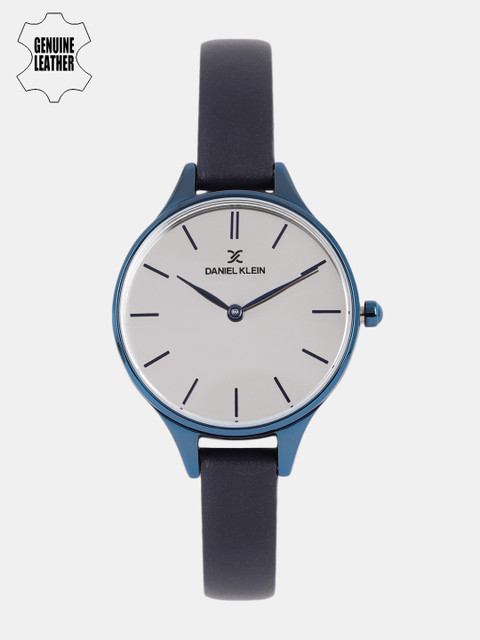 

Daniel Klein Women Silver-Toned Leather Analogue Watch