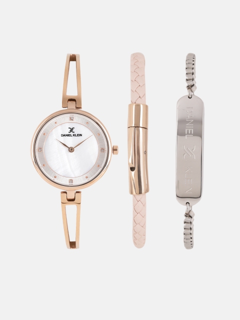 

Daniel Klein Women White Analogue Watch with Bracelets DK11927-2
