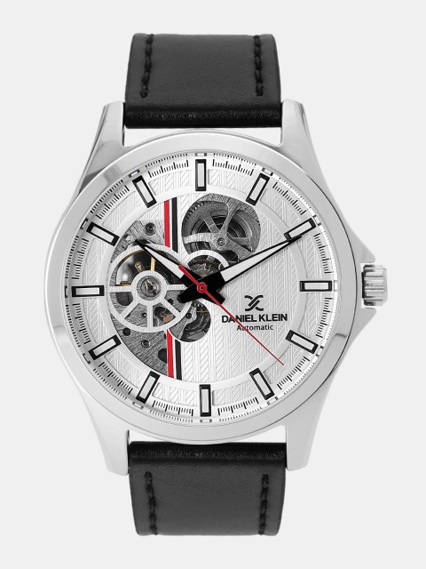 

Daniel Klein Automatic Men Silver-Toned Skeleton Analogue Watch DK11861-1