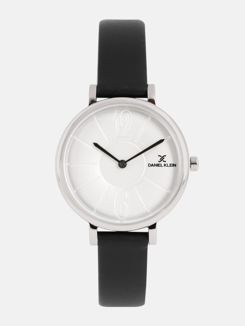 

Daniel Klein Women Silver-Toned Genuine Leather Analogue Watch DK11867-1