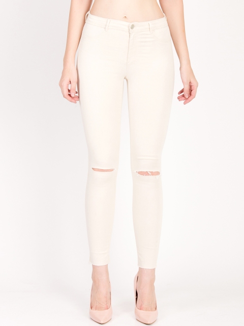 

Kotty Women Pink Skinny Fit High-Rise Clean Look Jeans