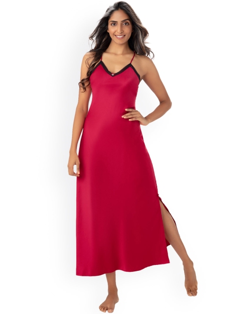 

PrettySecrets Women Pink Nightdress NW004AW18-RED-NW004AW18