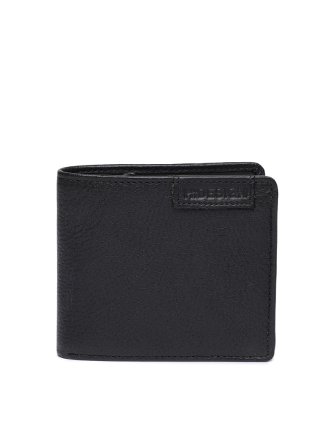 

Hidesign Men Black Solid Leather Two Fold Wallet