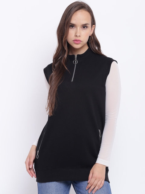 

Texco Women Black Solid Sweatshirt