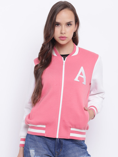 

Texco Women Pink & White Solid Sweatshirt