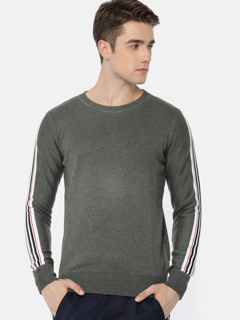 

Jack & Jones Men Grey Solid Pullover