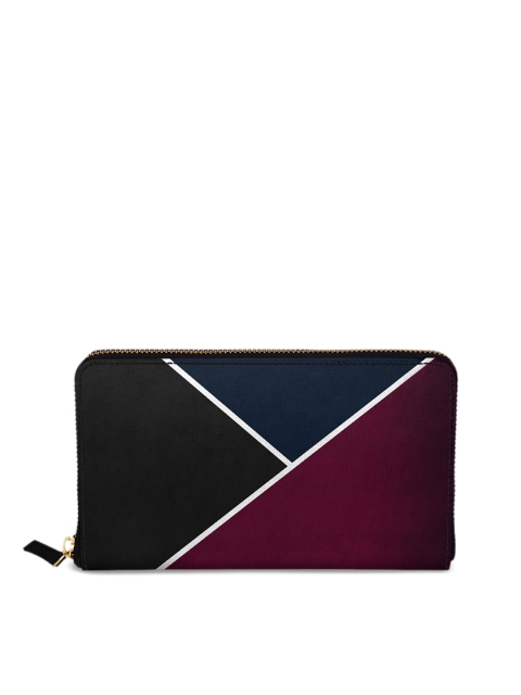 

DailyObjects Maroon & Black Printed Zip Around Wallet