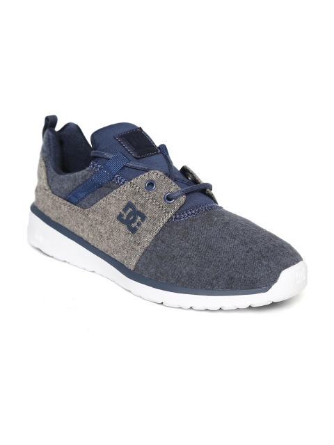 

DC Men Navy Blue & Charcoal Grey Colourblocked Sneakers