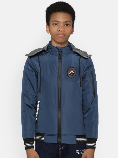 

Fort Collins Boys Navy Blue Solid Bomber