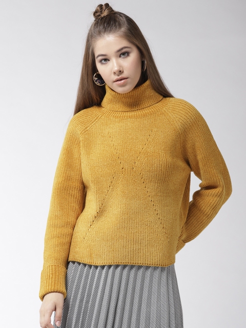 

Madame Women Mustard Solid Pullover
