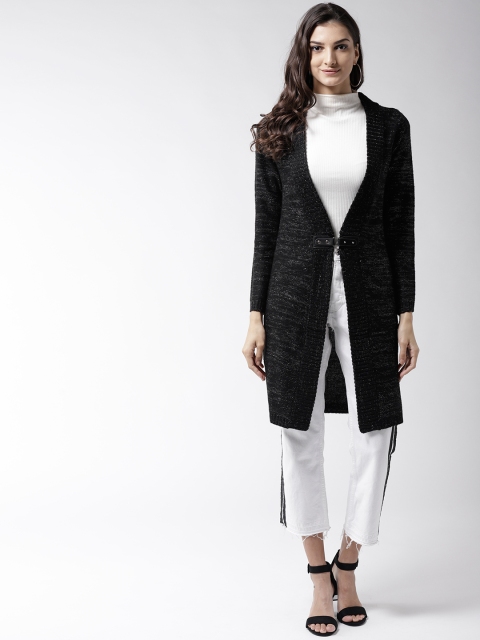 

Madame Women Black Longline Cardigan