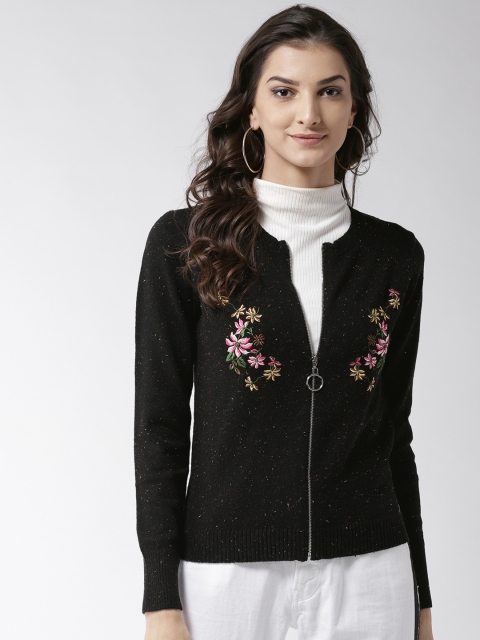 

Madame Women Black Solid Cardigan