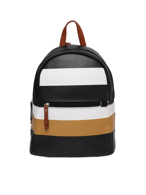 

Ginger by Lifestyle Women Black & White Colourblocked Backpack