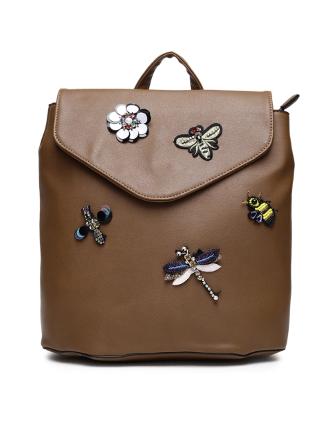 

Ginger by Lifestyle Women Tan Brown Solid Backpack