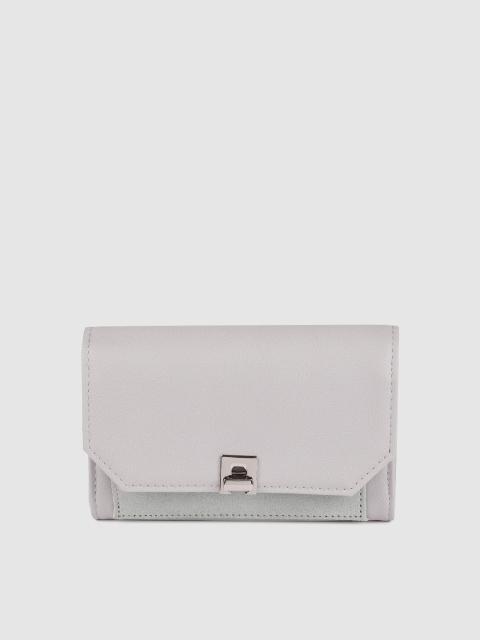 

Accessorize Women Grey Solid Two Fold Wallet