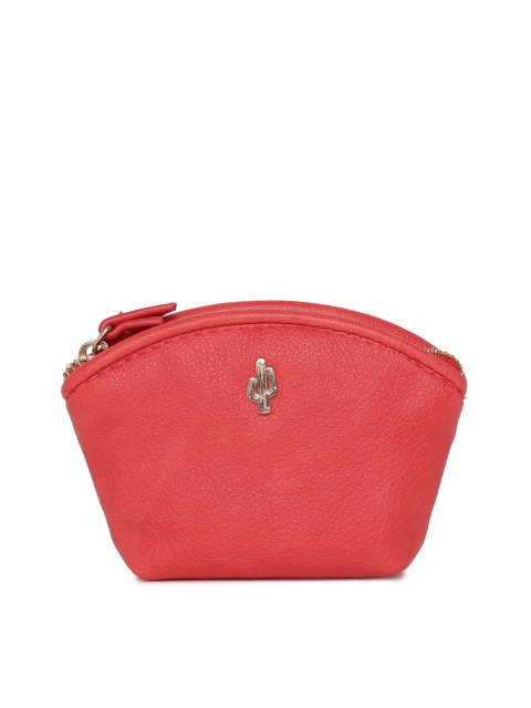 

Accessorize Women Coral Pink Solid Coin Purse
