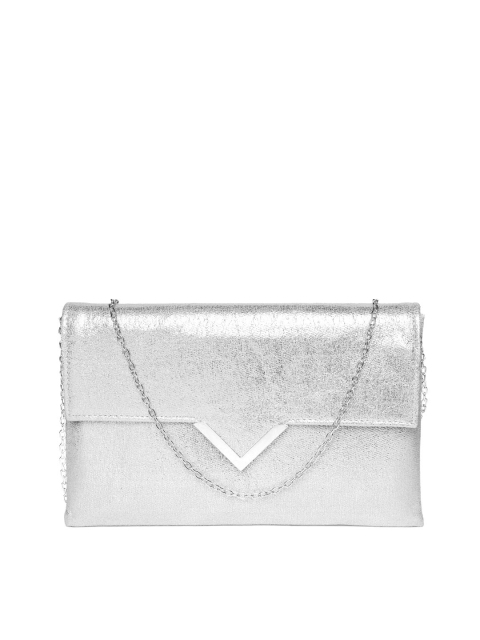 

Accessorize Silver-Toned Solid Clutch