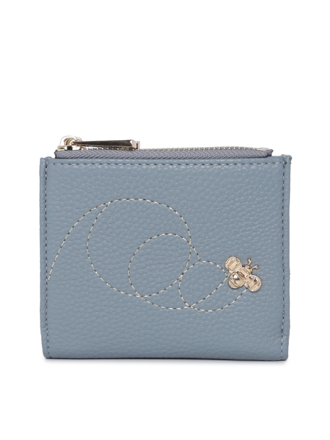 

Accessorize Women Blue Textured Zip Around Wallet
