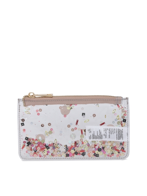 

Accessorize Women White Printed Zip Around Wallet