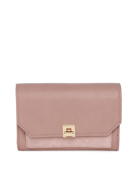 

Accessorize Women Pink Solid Two Fold Wallet