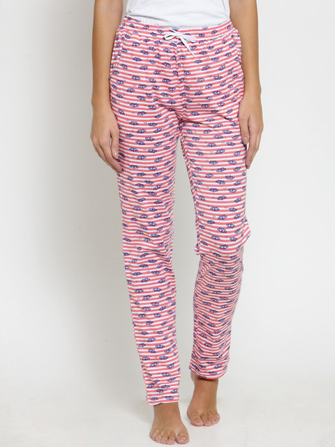 

Boston Club Women Pink & Blue Striped Pyjama