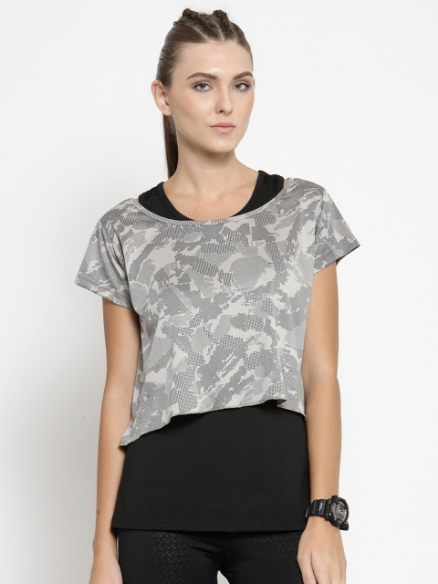 

Boston Club Black & Grey Printed Layered T-shirt