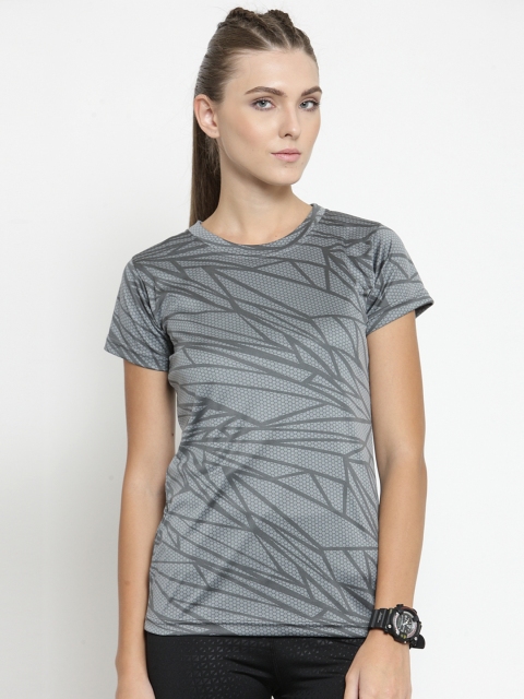 

Boston Club Women Grey Printed Slim Fit T-shirt