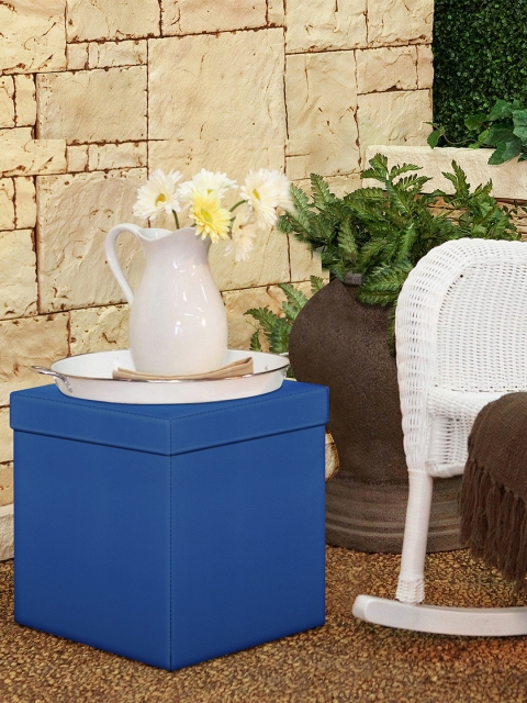

Story@Home Blue Foldable Ottoman Storage Box Cum Stool
