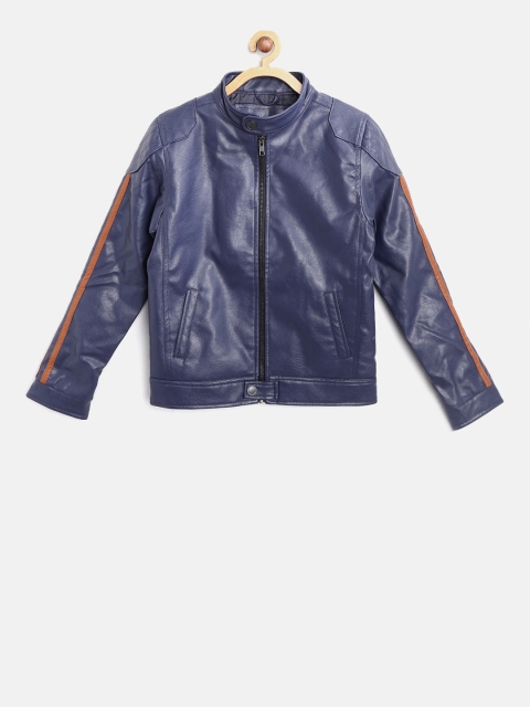 

Allen Solly Junior Boys Navy Solid Biker Jacket, Navy blue