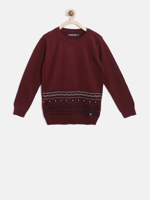 

Allen Solly Junior Boys Burgundy Solid Pullover