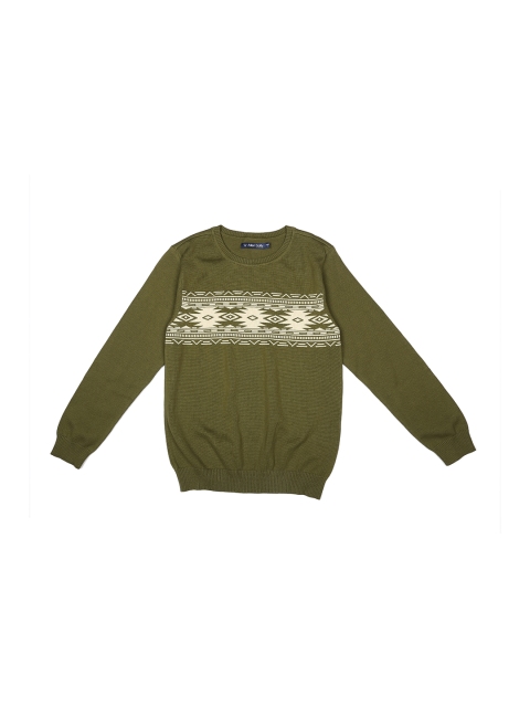 

Allen Solly Junior Boys Green Printed Sweater