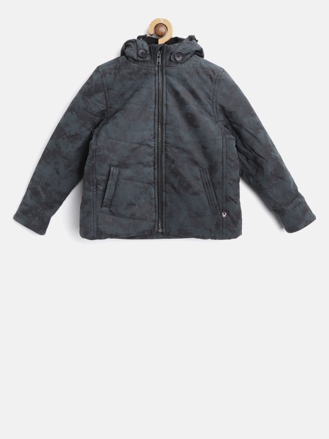 

Allen Solly Junior Boys Navy Blue Printed Hooded Padded Jacket