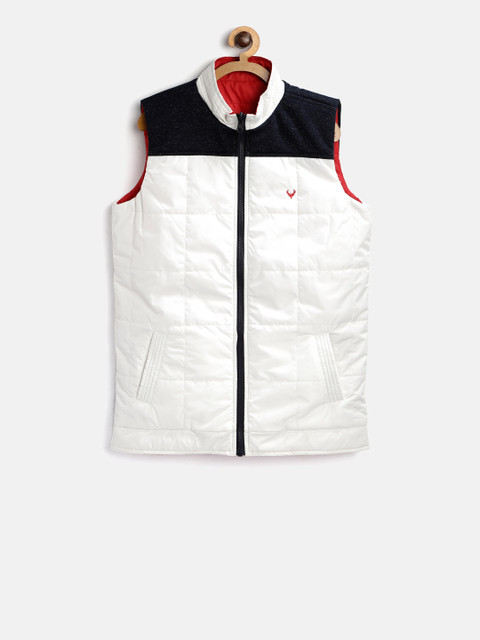 

Allen Solly Junior Boys White & Red Solid Reversible Padded Jacket