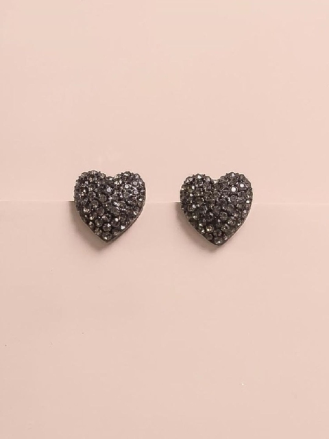 

Pipa Bella Black Heart Shaped Studs
