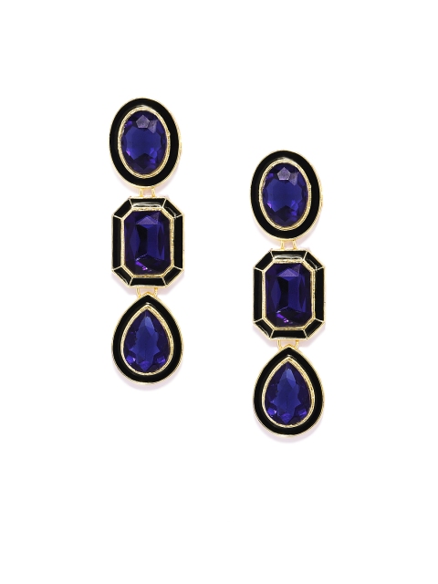 

Pipa Bella Women Gold-Toned & Blue Contemporary Drop Earrings