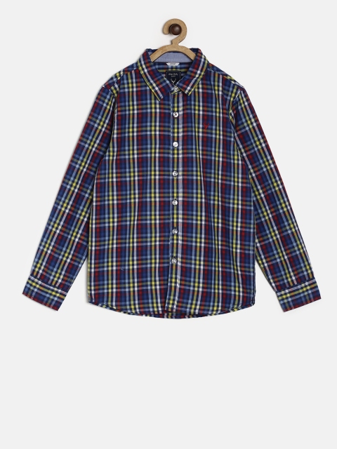 

Allen Solly Junior Boys Multicoloured Regular Fit Checked Casual Shirt, Multi