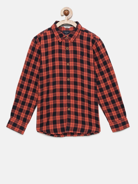 

Allen Solly Junior Boys Red & Black Regular Fit Checked Casual Shirt
